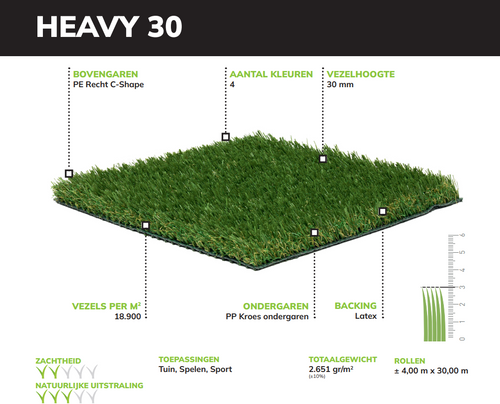 Heavy 30 kunstgras soort