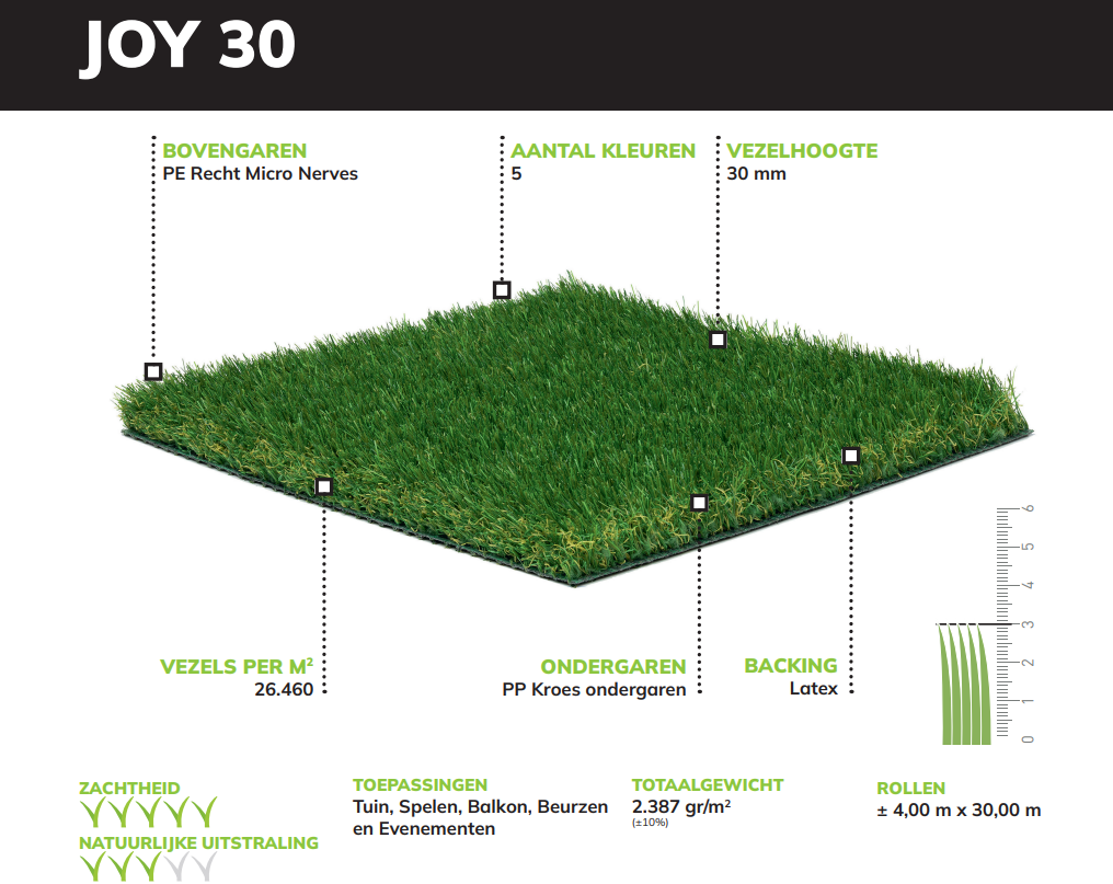 Joy 30 kunstgras soort