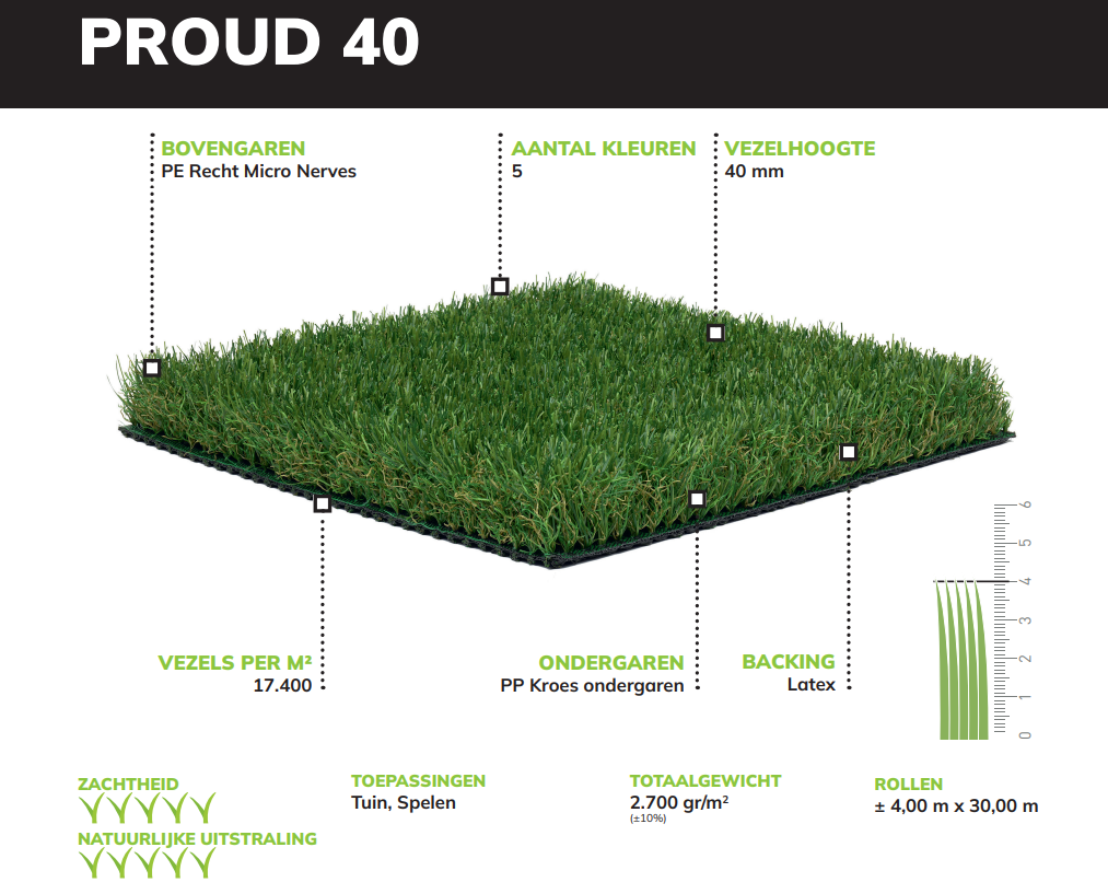 Proud 40 kunstgras soort
